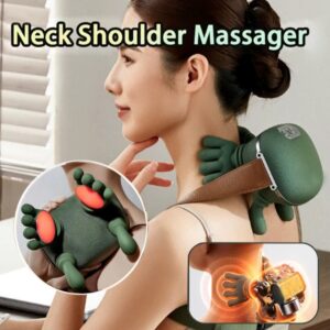 Electric Neck And Shoulder Muscle Massager Wireless Shoulder And Back Kneading Massage Shawl Neck Masajeador Relax Pain Relief